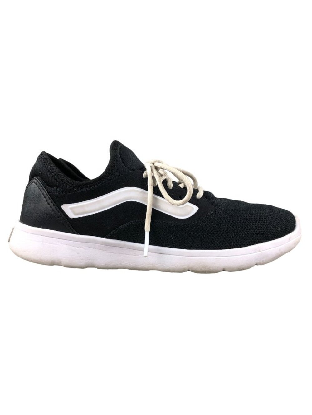 Vans Unisex Size M8 W9.5 Iso Route Staple Black White Lace-Up Sneakers Shoes